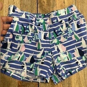 Vineyard Vines shorts blue with white stripes and sailboats/ size 0